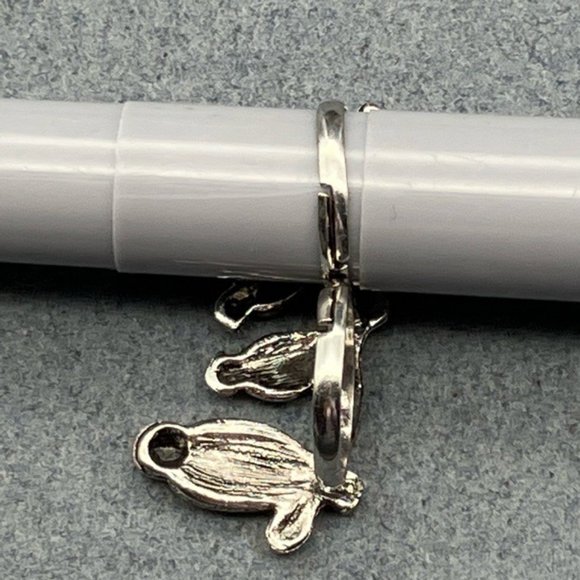 Perched Birds Double Ring Branch Silver Rhinestone Retro BoHo Soft Girl Cottage - Picture 8 of 10